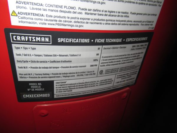 Craftsman Air Compressor - Image 4