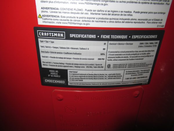 Craftsman Air Compressor - Image 11